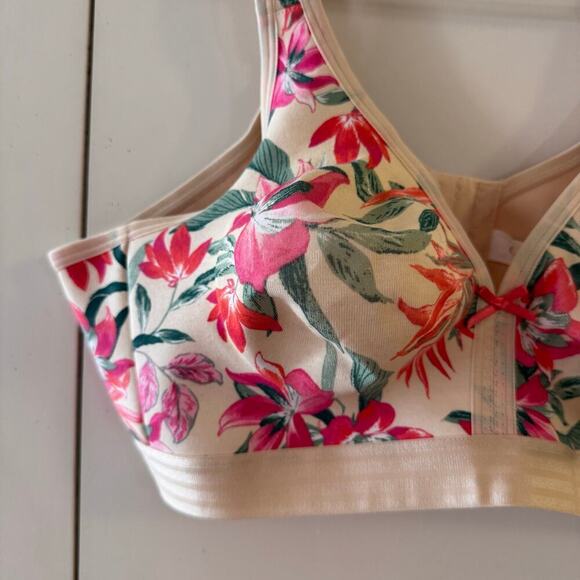 NWT Lane Bryant Cacique Floral Cotton Unlined No-Wire Bra size 42C - Picture 7 of 7